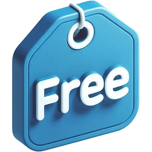 free blue 3d tag